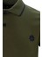 Erkek Zeytin Yeşili Polo Yaka Biyeli Yazlık Pamuklu Kısa Kollu T Shirt 3