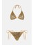 4607 Gold Pul Payetli Bikini Takımı 3