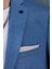 Erkek Slim Fit Mono Yaka Yarım Astar Açık Mavi Takım Elbise 3