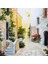 Taş Evler ve Çiçekli Yol Yağlıboya Kanvas Tablo 50 x 70 1