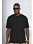Siyah Oversize Erkek T-Shirt 10423 4
