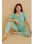 Dreamy Ipeksi Kaşkorse Martı Desenli Kısa Kollu Gömlek Pijama Takımı 1