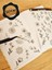 - Şeffaf Floral & Leaf Temalı Laptop Notebook Telefon Tablet Ajanda Sticker Seti 1