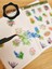 - Şeffaf Floral & Leaf Temalı Laptop Notebook Telefon Tablet Ajanda Sticker Seti 2