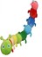 Peluş 75 cm Tırtıl Yastık PL62507 1