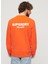 Bisiklet Yaka Turuncu Erkek Sweatshırt M2013527A2LN_LUXURY Sport Loose Fıt 4