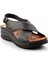 Siyah Hakiki Deri Kadın Sandalet K05465048003 1