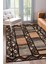 Kahve Tonlarda Parça Geometrik Desen Dijital Baskılı Zenit Kilim 1