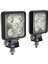 12V-24V Çalışma Lambası Kare 8W 6000K 550 Lümen (5 Ledli) (43 mt Mesafe) (73*73/97 Mm) (2 Ad) 2