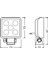 12V-24V Çalışma Lambası Kare 8W 6000K 550 Lümen (5 Ledli) (43 mt Mesafe) (73*73/97 Mm) (2 Ad) 5