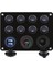 Işıklı Switch Panel, 8 Anahtarlı, Voltmetre ve USB Şarjlı 1
