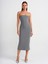 91127 Straplez Midi Elbise-Antrasit 1