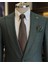 İtalyan stil slim fit ceket yelek pantolon takım elbise yeşil T10333 2