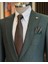 İtalyan stil slim fit ceket yelek pantolon takım elbise yeşil T10333 4