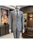 İtalyan stil slim fit ceket yelek pantolon takım elbise gri T10332 1