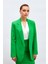 Klasik Yaka Uzun Ceket - Koyu Yeşil 2