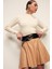 Mini Deri Etek - Camel 4