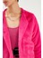 Yakasız Peluş Ceket - Fuşya 5