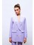 Düğme Detaylı Kruvaze Ceket - Lila 2