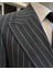 Italyan Stil Slim Fit Çizgili Kruvaze Ceket Pantolon Takım Elbise Antrasit T11934 3