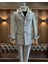italyan stil slim fit safari ceket pantolon takım elbise gri T11960 1