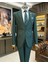 Italyan Stil Slim Fit Ceket Yelek Pantolon Takım Elbise Yeşil T10866 1