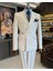 Italyan Stil Slim Fit Ceket Pantalon Takım Elbise Bej T12065 1