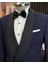 Italyan Stil Slim Fit Şal Yaka Kruvaze Ceket Pantolon Damatlık Set Lacivert T12032 3