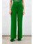 Pile Detaylı Salaş Pantolon - Yeşil 4