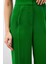 Pile Detaylı Salaş Pantolon - Yeşil 5