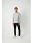 Erkek Gri Basic Bisiklet Yaka Regular Fit Normal Kesim 2 Iplik Sweatshirt 5