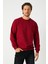 Erkek Bordo Basic Bisiklet Yaka Regular Fit Normal Kesim 2 Iplik Sweatshirt 2