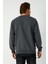 Erkek Antrasit Basic Bisiklet Yaka Regular Fit Normal Kesim 2 Iplik Sweatshirt 5