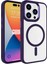 Apple iPhone 15 Pro Max Kılıf Krom Magsafe Tpu Sert Silikon + 5000 Mah Magsafe Özellikli Powerbank 1
