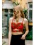 Desenli Ince Askılı Cut Out Detay Koton Bralet 1