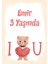 I Love You Ayı Temalı Doğum Günü Afişi-70 x 100 cm 1