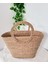 Dekoratif Kulplu Hasır Sepet Plaj Çanta Sele 35X20X27CM 2