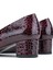 Relax Anatomic Kadın Deri Bordo Rugan Comfort Ayakkabı 611 H40000-92 Bn Ayk Y24 Croco Oslo Bordo 5