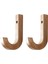 Dekoratif Ahşap J Askılık 2 Adet 2
