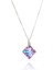 Renkli Swarovski Kare Kolye 1