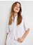 Crop Fisto Gömlek Kısa Kollu Düğmeli Viskon Karışımlı 1