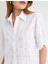 Crop Fisto Gömlek Kısa Kollu Düğmeli Viskon Karışımlı 5