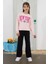 Pembe Newyork Yazılı Kız Çocuk Alt Üst Takım 18581 1