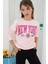 Pembe Newyork Yazılı Kız Çocuk Alt Üst Takım 18581 2