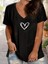 Kadın V Yaka Oversize T-Shirt 1