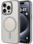Tecno Gelisen Apple iPhone 15 Pro Max - Uyumlu Wireless Şarj Özellikli Zore Krom Magsafe Silikon Kapak-Gri 1
