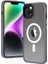Apple iPhone 14 Plus - Uyumlu Wireless Şarj Özellikli Zore Hibrit Magsafe Kapak-Mavi 2