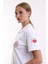 Paramedik Yakalı Unisex Tshirt Kısa Kol - Beyaz 5