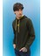 L212302801 Erkek Haki Kapüşonlu Sweatshirt 2