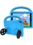 Apple iPad 10.2 (9.nesil) Uyumlu Tablet Kılıfı Wheel Car Tekerlek Standlı Kılıf, Mavi 1